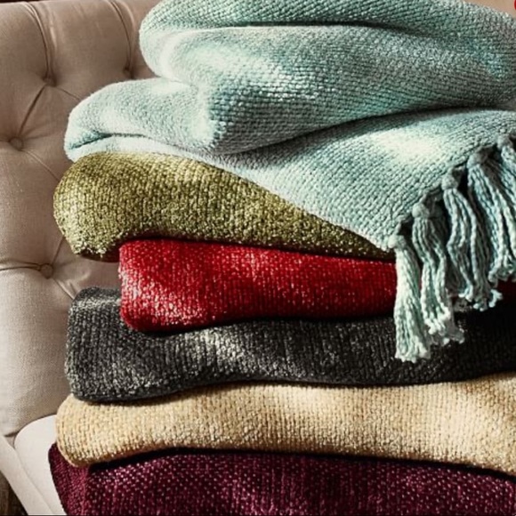 COPY - Pottery Barn Rayon Chenille Throw Blanket - Picture 1 of 2